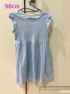 ストライプ柄ノースリーブワンピース 98cmのサムネイル