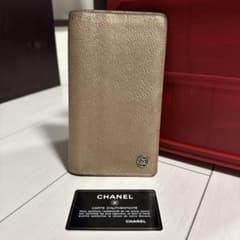 正規品・希少 CHANEL 二つ折り長財布 シャネル ゴールド - メルカリ