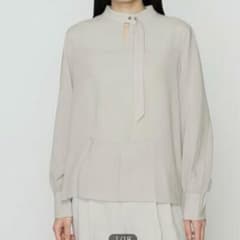 COMME CA PLATINUM フィネスボイル 長袖ブラウス アイスグリーン 
