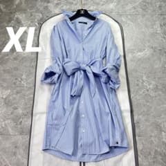 近年品♡XL マックスマーラ 2way ロング シャツワンピース ベルト