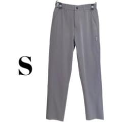 ラインが美しい✨冷感パンツ　S ストレッチゴム グレー スラックスカジュアル