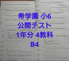 希学園 小6 公開テスト国算理社 4科目1年11回分解答付 - メルカリ