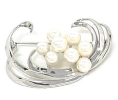 T05/083 MIKIMOTO ミキモト アクセサリー 8Pパール ブローチ - メルカリ