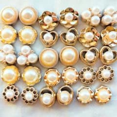 #1510 パールカボション　10~12mm 30個 ピアス　イヤリングのサムネイル