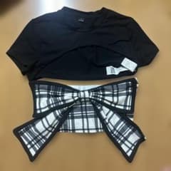 SHEIN リボンベアトップチューブトップ & 半袖トップス 2点セットのサムネイル