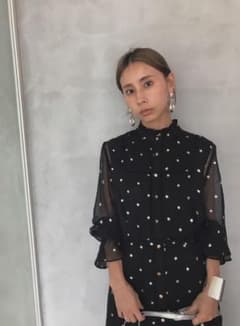 ＊田中みな実着用＊Ameri vintage SPARKLE DOT DRESSのサムネイル