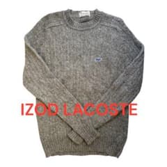 IZOD LACOSTE ラコステ ヴィンテージ ニット セーター グレー Mのサムネイル