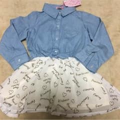 専用にします。100cmデニムシフォンワンピースのサムネイル