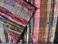 ⑤ 古布 裂織 35×120cm ボロ アンティーク ヴィンテージ 裂き織り