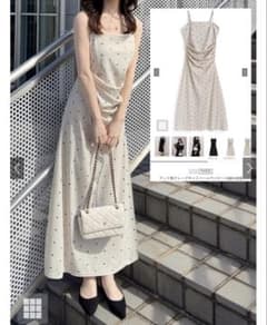 【新品タグ付】ドット柄ドレープキャミソールワンピース[dh1425]のサムネイル