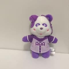ぬいぐるみバッジ キーホルダー紫のサムネイル