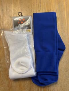 wundou サッカーソックス 青 白 22-24 cmのサムネイル