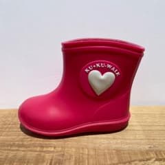 プルメリアさま専用お値下げ　13cmピンク長靴 kukuWALK 美品のサムネイル