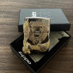 zippo ジッポー　ハーレーダビッドソン　オイルライター　ビッグメタル加工　鷲のサムネイル