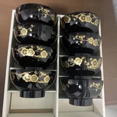 梅蒔絵 漆器 椀 8客セットのサムネイル