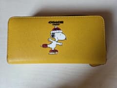 COACH スヌーピー 長財布 イエローのサムネイル