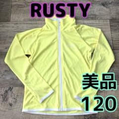 美品 ☆ RUSTY ラスティ ラッシュガード　120 水着　イエロー　水泳のサムネイル