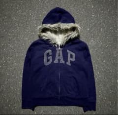 00s archive GAP fur zip hoodie Y2Kのサムネイル