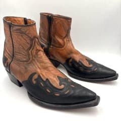MEZCALERO メスカレロ ウエスタンブーツ サイドジップ【27cm】黒 茶 