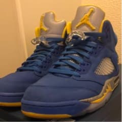 【美品】NIKE AIR JORDAN 5 LANEY BLUE×YELLOWのサムネイル