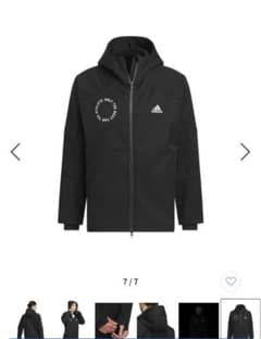 adidas フード付きブラックジャケット　JH1031のサムネイル
