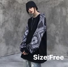 【新品・未使用品】韓国　ペイズリー柄　ストリート　カジュアル　ビックシルエットのサムネイル