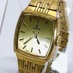 希少 RADO 腕時計 手巻き オールゴールド 2針 昭和 スクエア 稼働 稼働 希少✨RADO ラドー レディース 腕時計 手巻き スクエア ゴールド