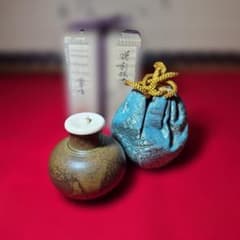 笹田有祥作.利休丸壺写茶入.共箱 - メルカリ