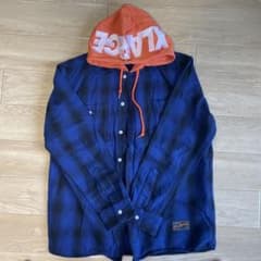 XLARGE フード付きネルシャツ Sサイズのサムネイル