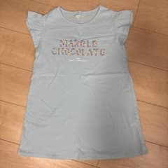UNIQLO キッズ マーブルチョコレート Tシャツ ライトブルーのサムネイル