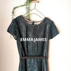 【新品】❁EMMAJAMES❁総レースワンピース　グリーンのサムネイル
