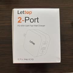 Lettop 2-Port PD 65W GaN 急速充電器 本体のサムネイル