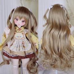 AX738 BJD 1/3 人形 ドール ウィッグ カツラ 耐熱 ハンドメイド