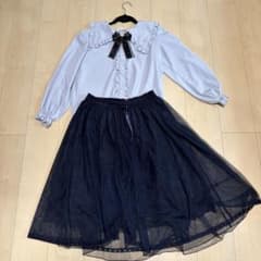axes femme チュールスカート・マジョレッティ　ハートボタンブラウスのサムネイル