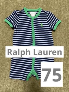 Ralph Lauren ボーダーロンパース　75のサムネイル