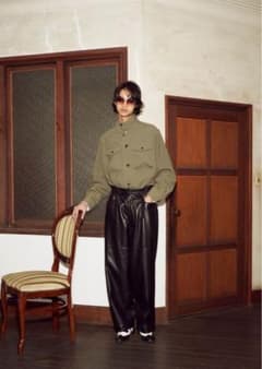 【saby】Washable lamb touch skin pantsのサムネイル