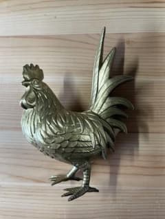 縁起物】ニワトリ 置物 鳳凰・干支 酉 金色 アンティーク調 オブジェ