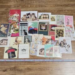 猫 デザイン グリーティングカード ポストカード セット ヴィンテージ 28点のサムネイル
