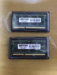 ノートパソコン用メモリ、DDR3 PC3-12800 8GB2枚のサムネイル