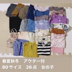 子ども服まとめ売り　80サイズ26点　女の子　春夏秋冬　プティマイン他のサムネイル
