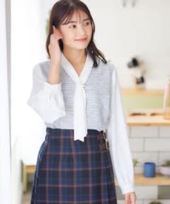パール付ボウタイトップスのサムネイル