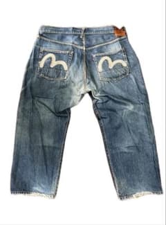 00's hiphop ヒップホップ　Evisu jeans サイズ不明　大きめ 00's ヒップホップ Evisu jeans エビス サイズ不明 HIPHOP - メルカリ