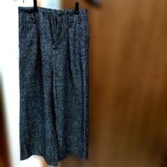 ツイード調 ワイドパンツ グレー