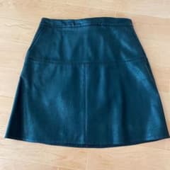 レザー　ミニスカート　黒のサムネイル