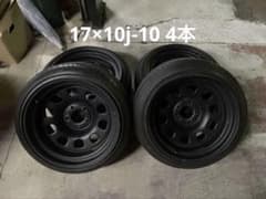 17インチ スチールホイール 深リム タイヤ付き 4本セットのサムネイル