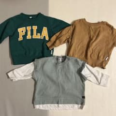 80cm トレーナー 3枚セット 長袖 FILA 秋冬 子供服のサムネイル