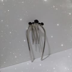 【おこめさま専用】【超美品】夜会巻きヘアコーム ブラックのサムネイル