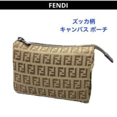 g*e様 【美品】FENDI ポーチ　キャンバス ズッキーノ　レッド　メイクポー フェンディ FENDI ズッキーノ ポーチ - メルカリ