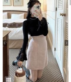 ピンク ツイードミニスカートのサムネイル