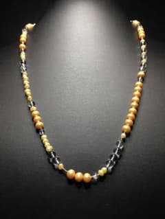 イエローパール（淡水）・本水晶 ネックレス（60cm）のサムネイル